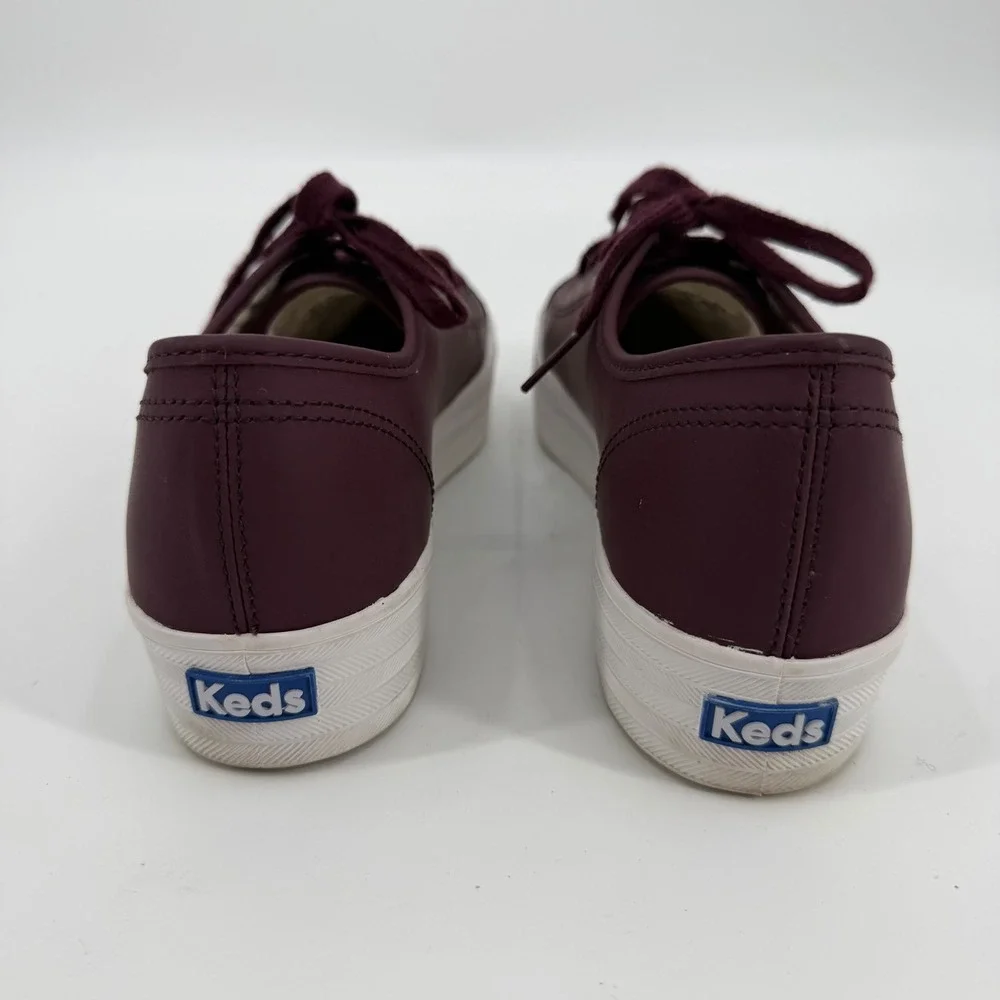 Keds Triple Kick Burgundy Leather Platform Sneakers Womens 9